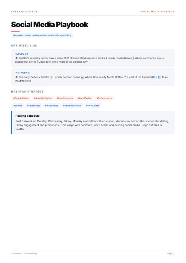 Social media playbook